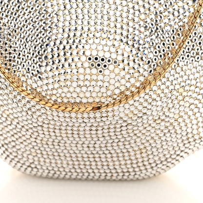 Judith Leiber Swarovski Crystal Minaudiere Clutch Silver 10 of 12