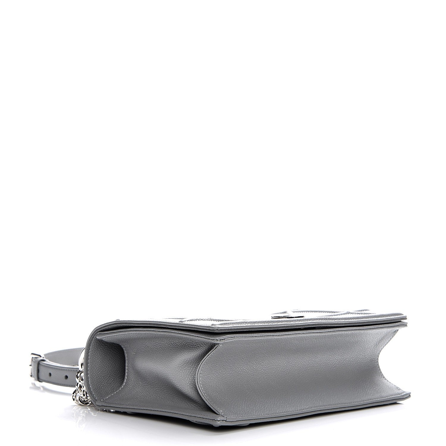 Christian Dior Grained Calfskin Medium Diorama Flap Bag Gris 4 of 9