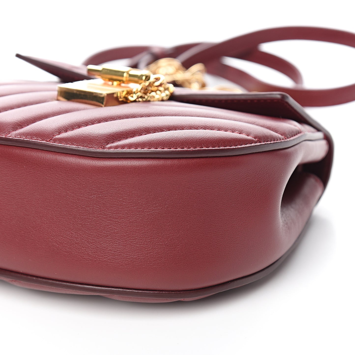 Calfskin Quilted Mini Drew Bijou Shoulder Bag Plum Purple