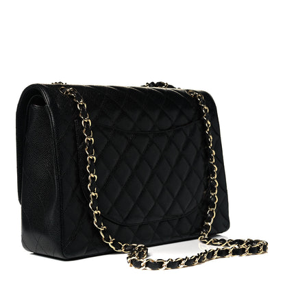 Chanel Caviar Quilted Maxi Double Flap Black 2 of 8