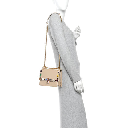 Fendi Vitello Liberty Scalloped Studded Flower Small Kan I Shoulder Bag Amido Multicolor 2 of 10