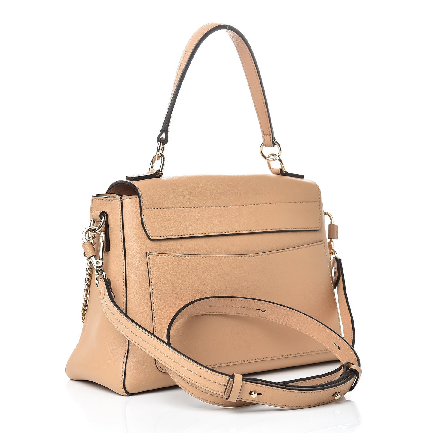 Calfskin Small Faye Day Shoulder Bag Blush Nude