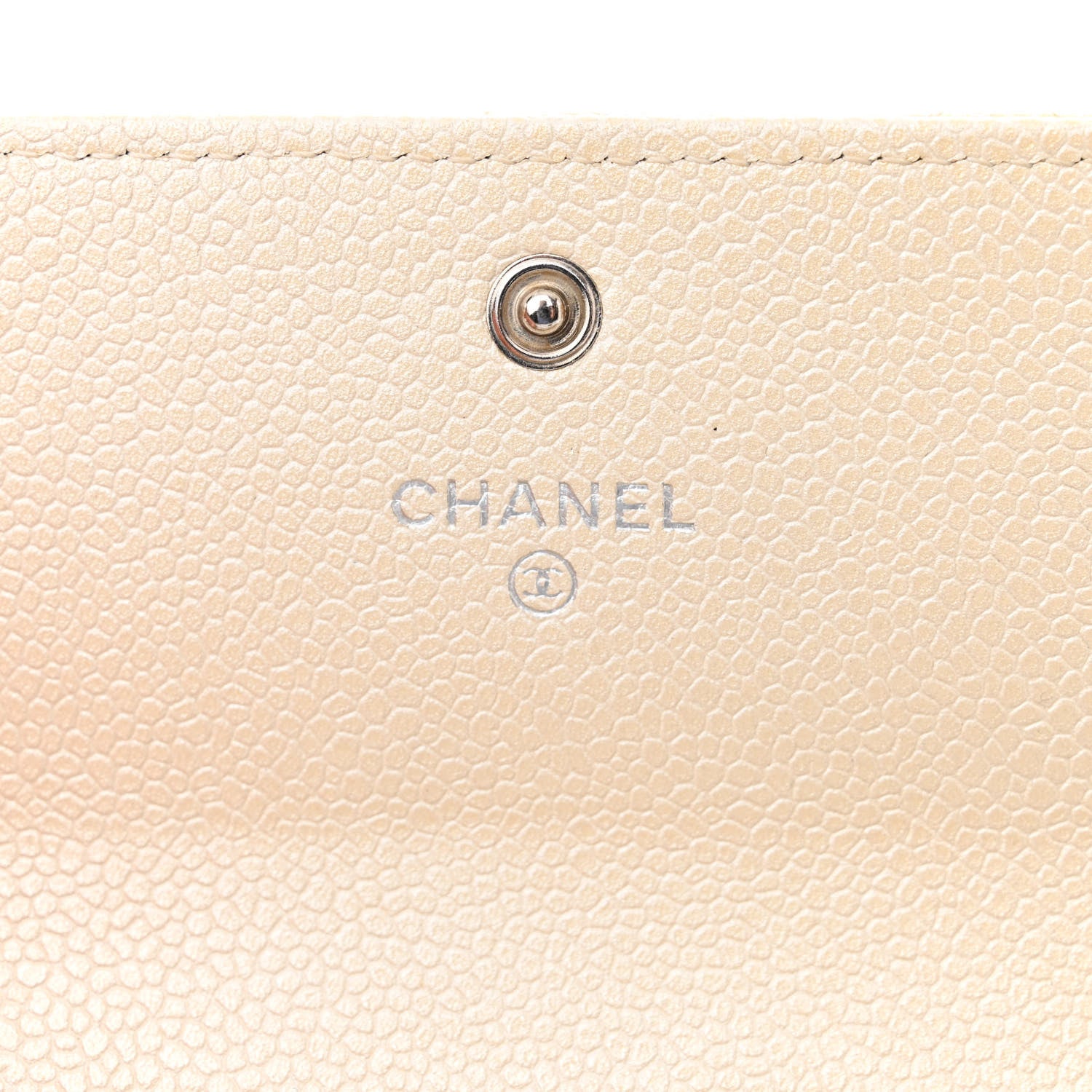 Chanel Caviar Quilted Large Flap Wallet Ivory 7 of 15