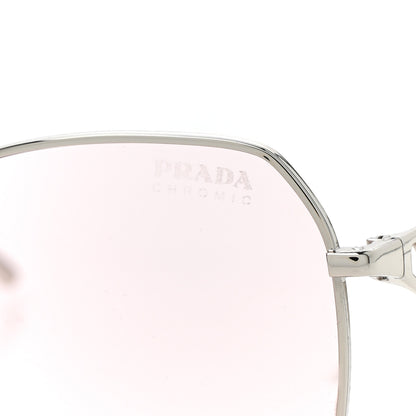 Prada Metal Symbole Triangle Logo Sunglasses SPR57Y Pink 6 of 10