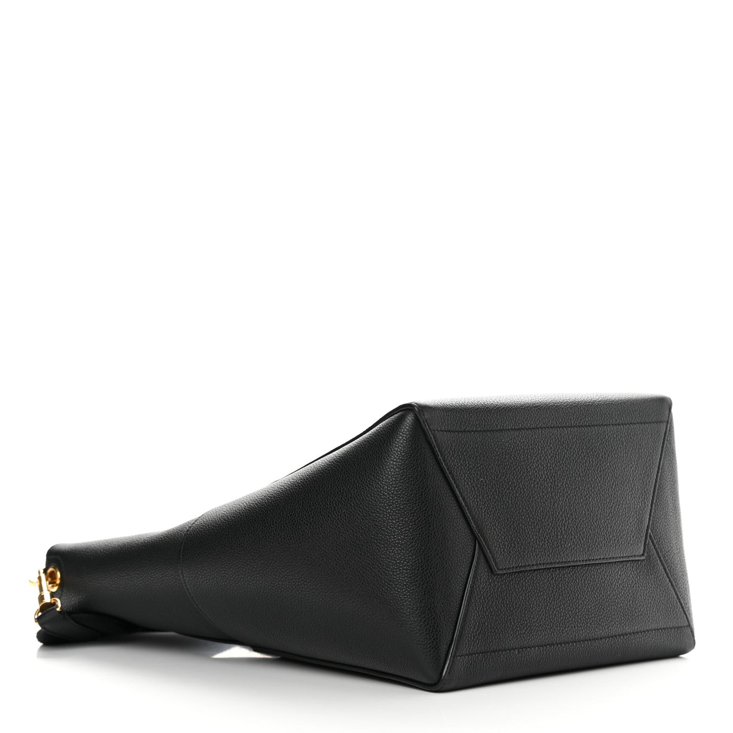Soft Grained Calfskin Sangle Bucket Bag Black