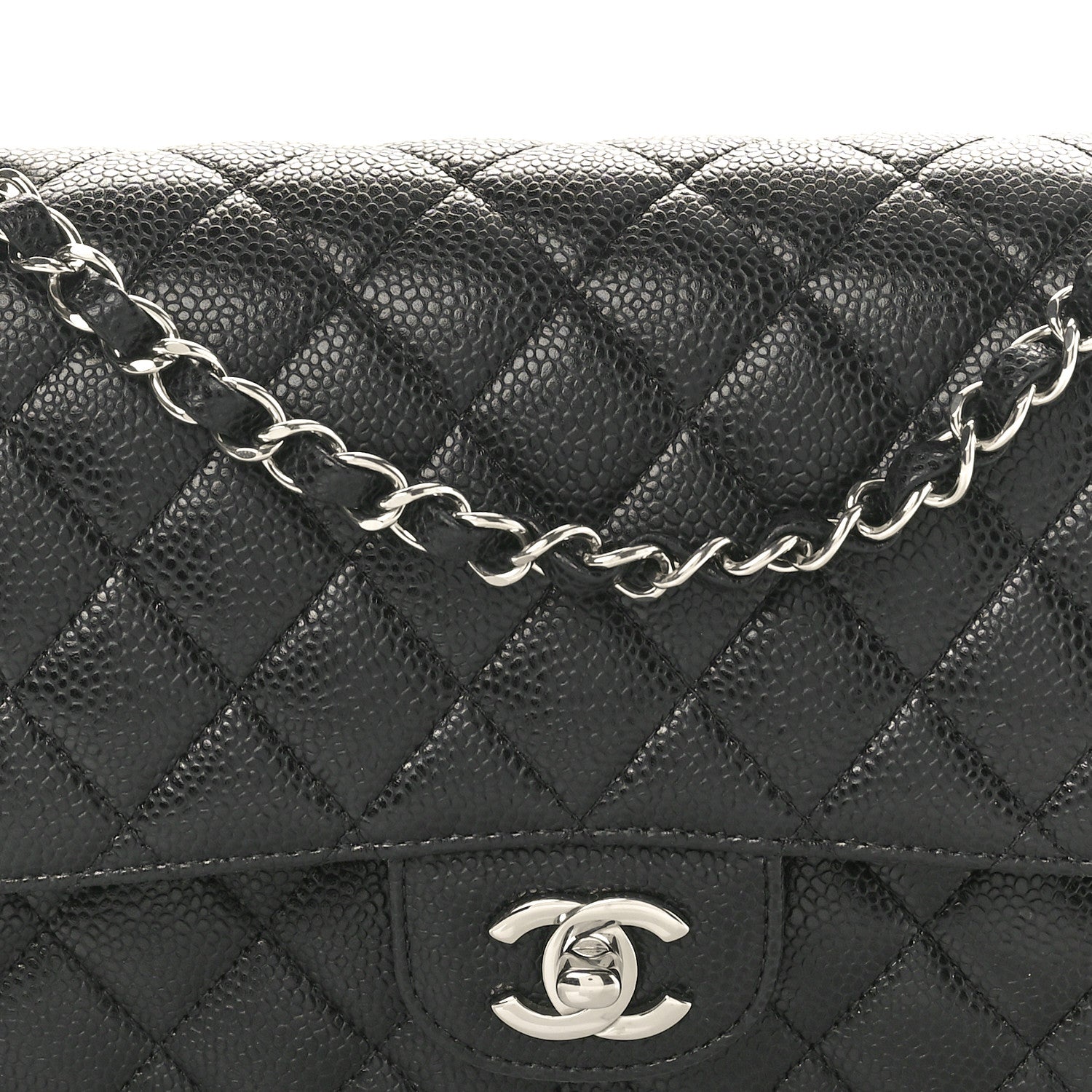 Chanel Caviar Quilted Medium Double Flap Black 7 of 9