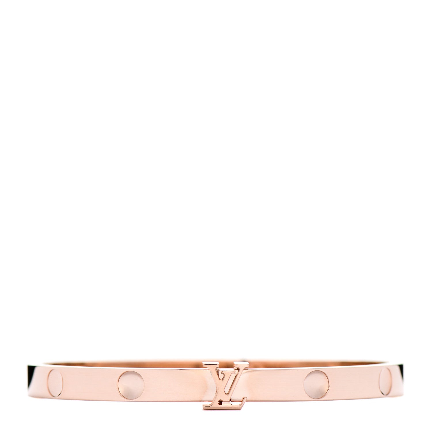 Louis Vuitton 18K Rose Gold Empreinte Bangle Bracelet 1 of 4
