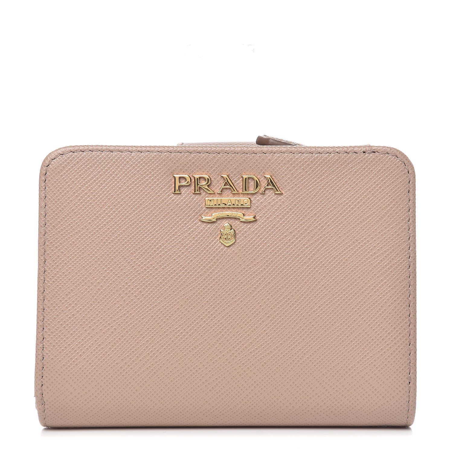 Prada Saffiano Metal Compact Wallet Cipria 1 of 9
