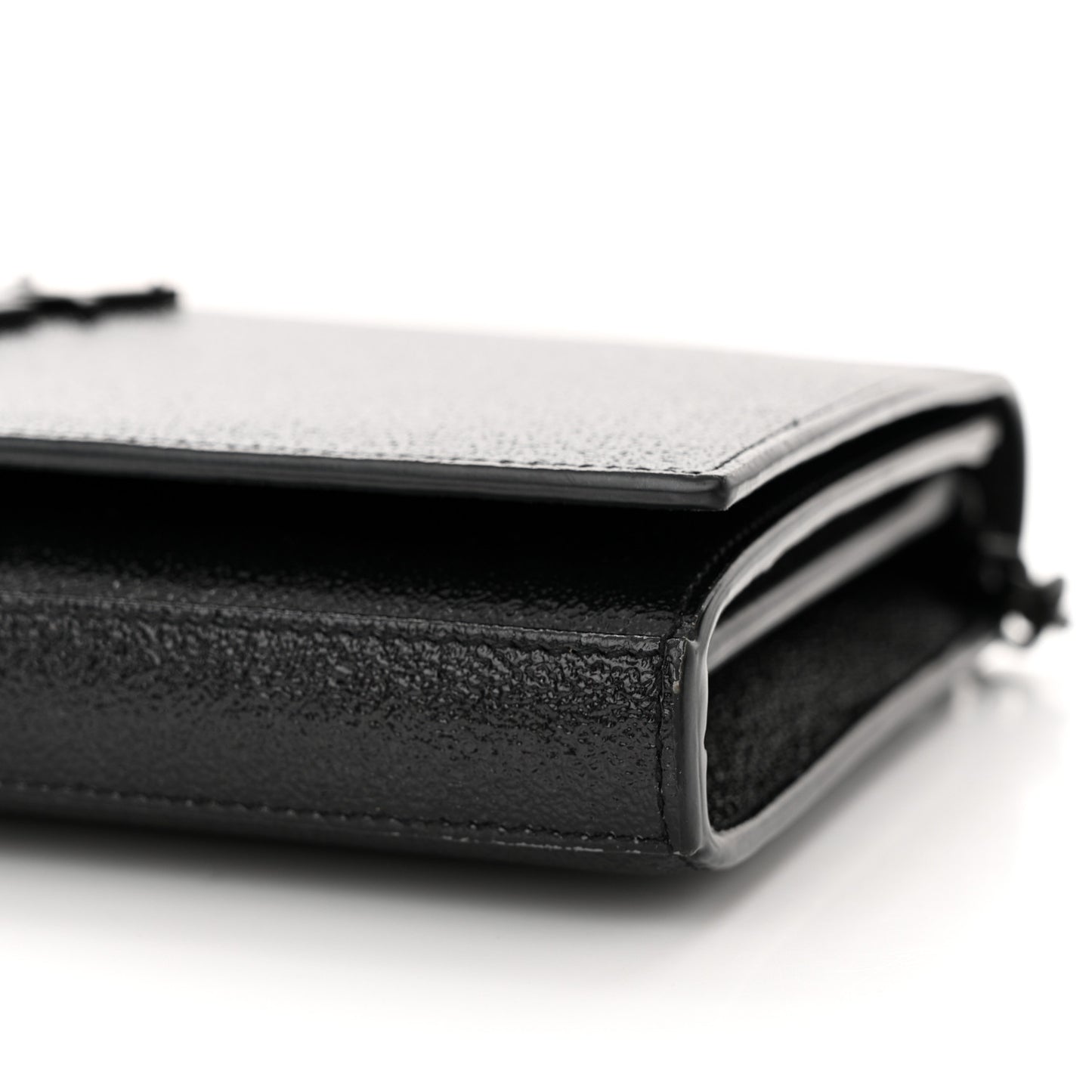 Grain De Poudre Monogram Chain Wallet Black