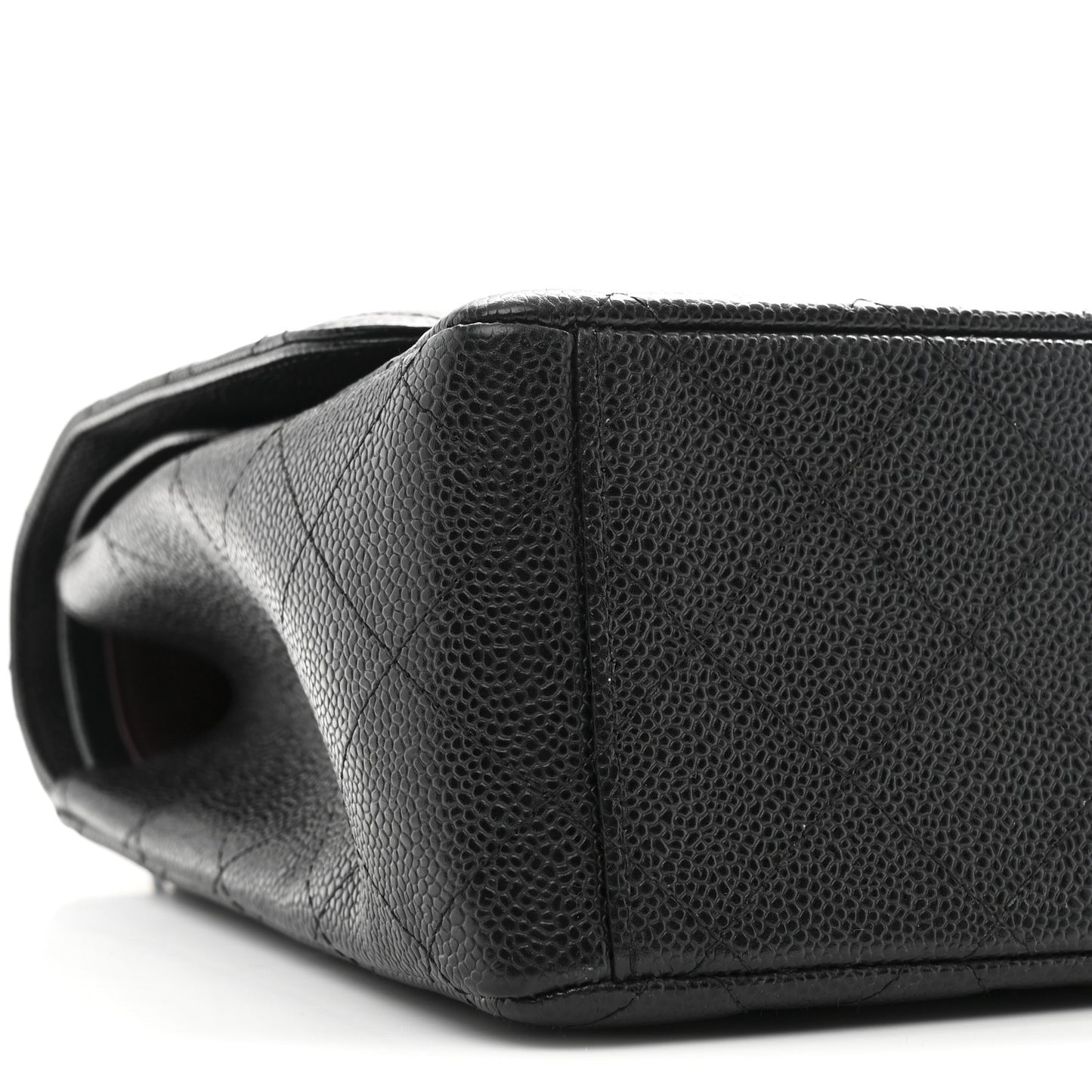 Caviar Quilted Maxi Double Flap Black