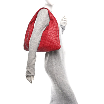 Bottega Veneta Nappa Intrecciato Large Veneta Hobo Red 2 of 10