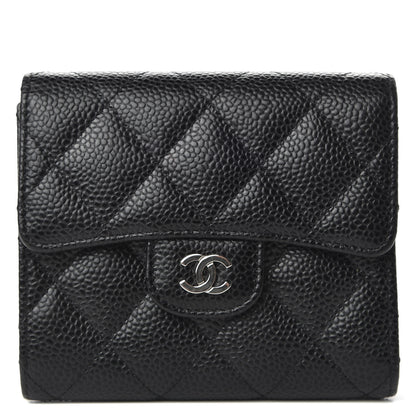 Chanel Caviar Quilted Compact Flap Wallet Black 1 of 8