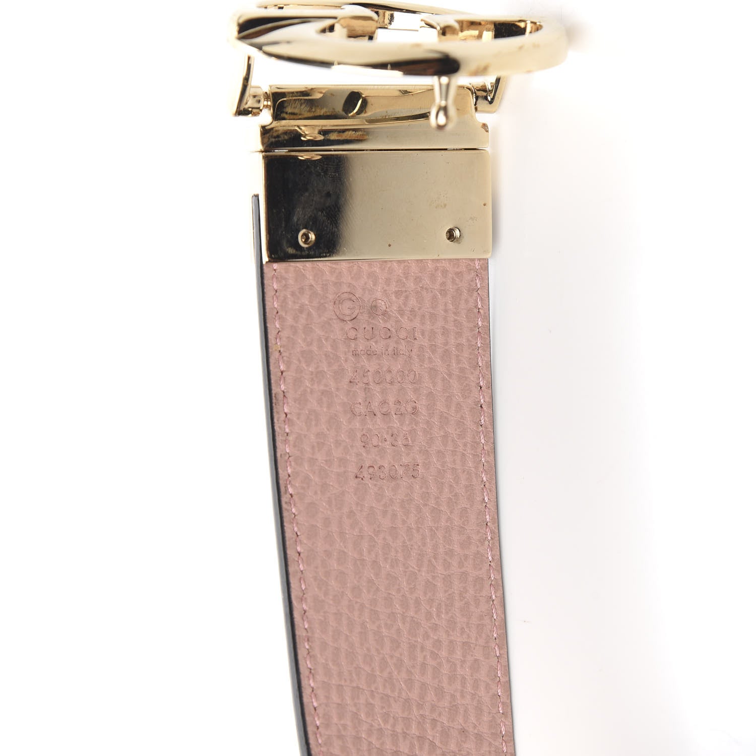 Gucci Calfskin 1973 Reversible Belt 90 36 Black Pink 7 of 7