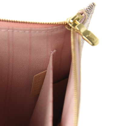 Louis Vuitton Damier Azur Neverfull MM GM Pochette Rose Ballerine 7 of 7