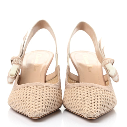 Christian Dior Micro Resille Ribbon J'Adior Slingback 65mm Pumps 36.5 Nude 2 of 9