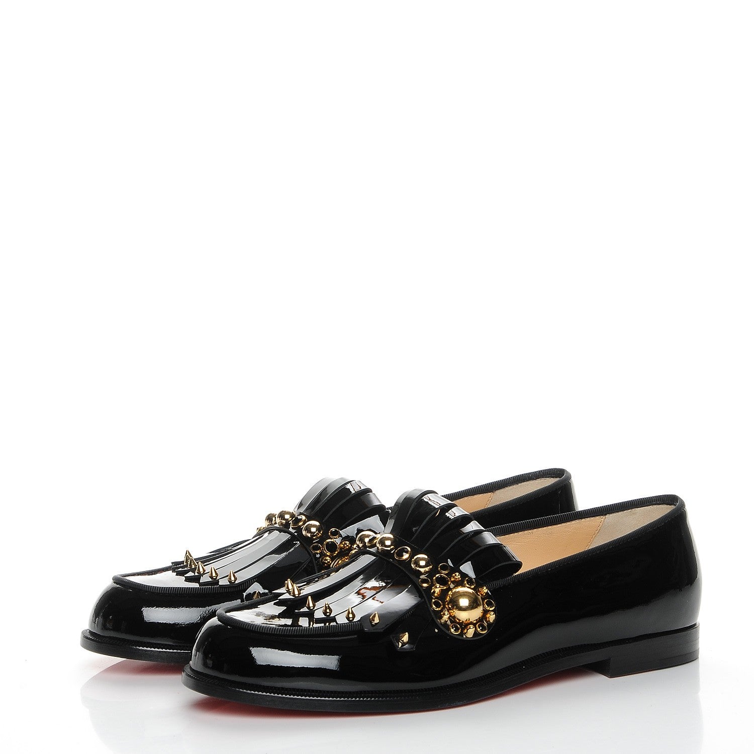 Christian Louboutin CHRISTIAN LOUBOUTIN Patent Octavian Kiltie Loafer 37.5 Black 3 of 7