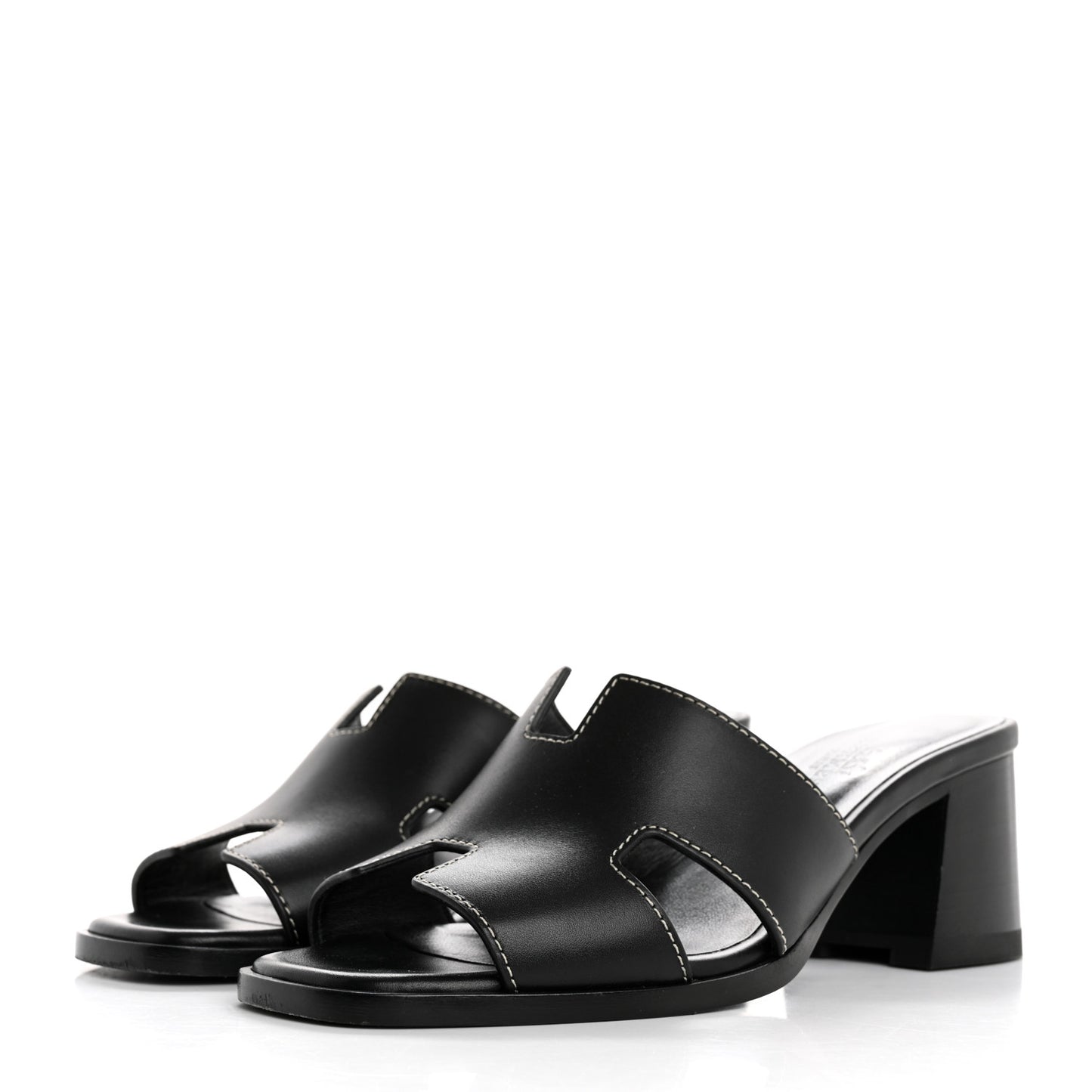 Calfskin Helia Sandals 36 Black