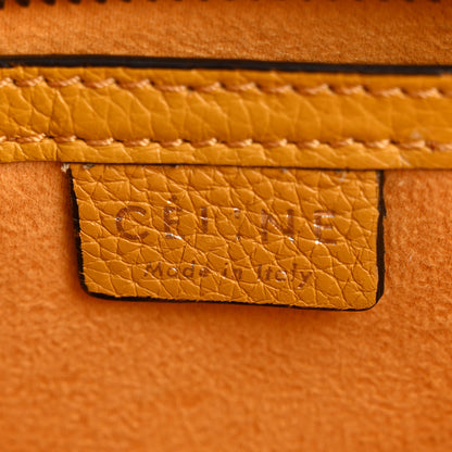 Celine Drummed Calfskin Nano Luggage Ocre 6 of 13