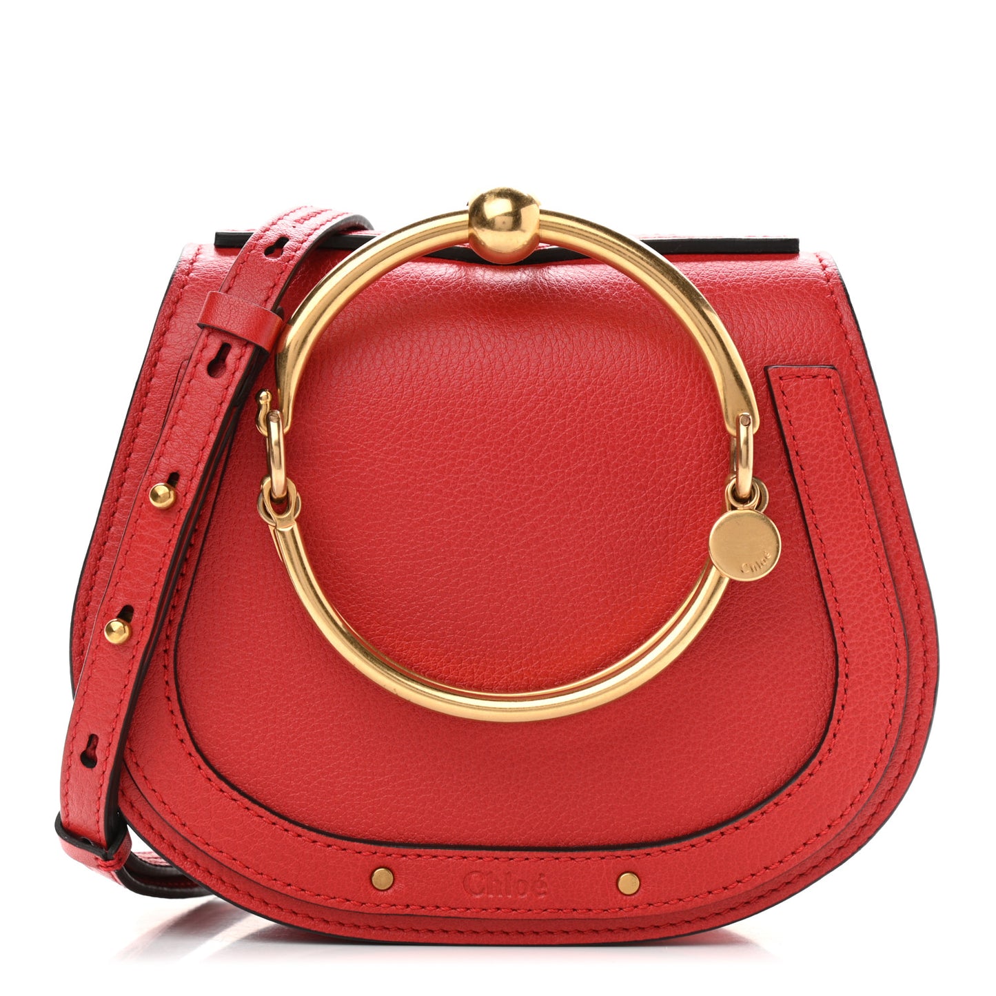 Calfskin Small Nile Bracelet Bag Earthy Red