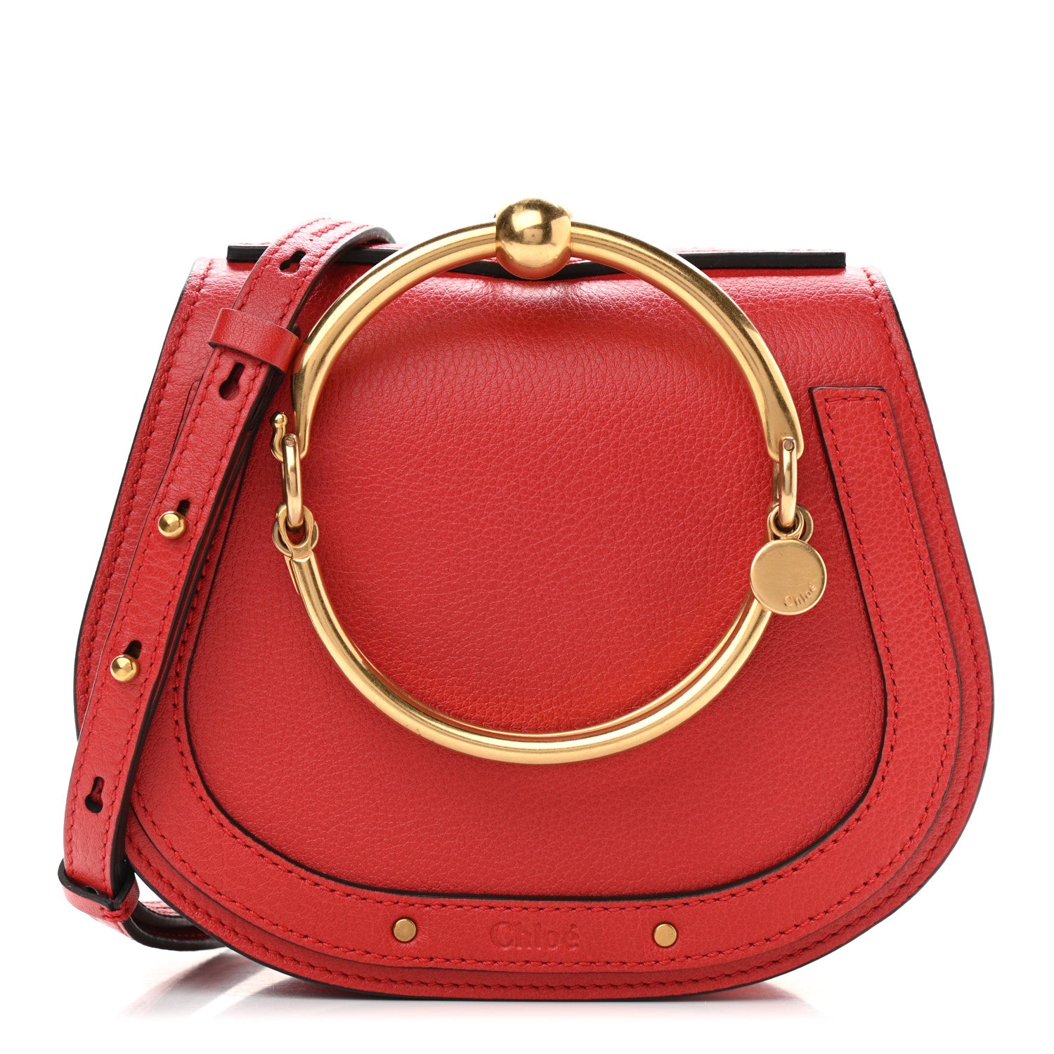 Chloe Calfskin Small Nile Bracelet Bag Earthy Red 1 of 13