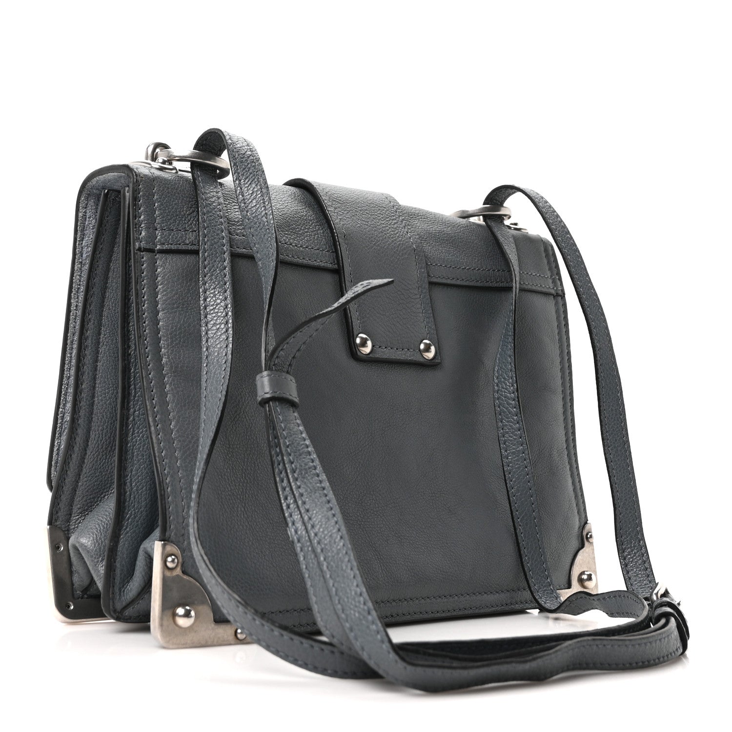 Prada Glace Calf Soft Cahier Bag Marine Astrale 3 of 9