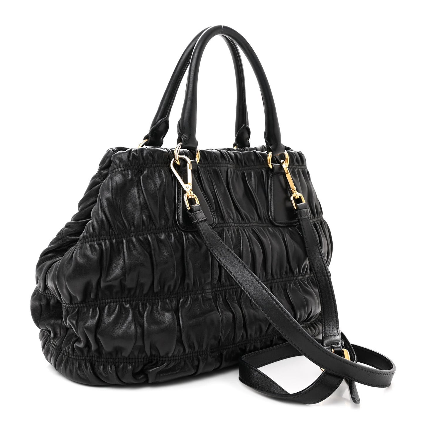 Nappa Gaufre Tote Black