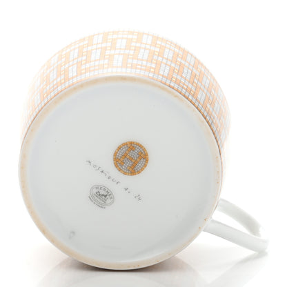 Hermes Porcelain Mosaique Au 24 Gold Tea Cup And Saucer Set Of 2 5 of 11