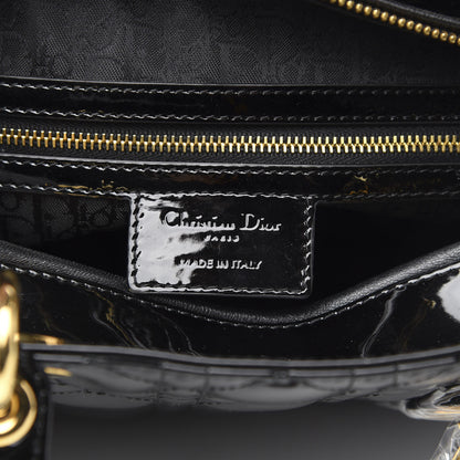 Christian Dior Patent Cannage Large Lady Dior Black 6 of 10