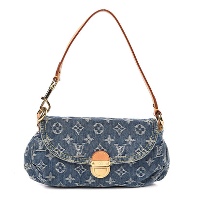 Louis Vuitton Monogram Denim Mini Pleaty Blue 1 of 10