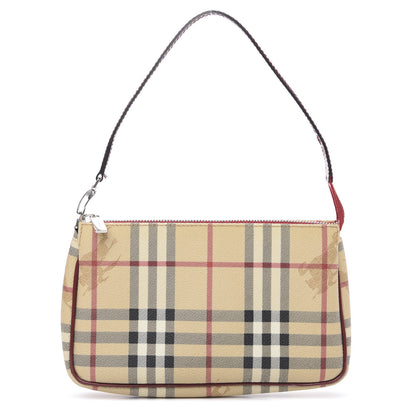 Burberry Haymarket Check Pochette Military Red 1 of 8