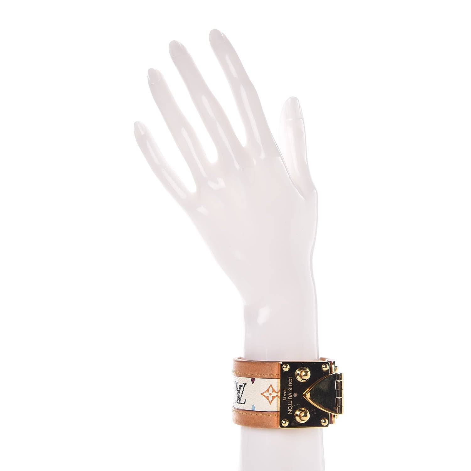 Louis Vuitton Monogram Multicolor S Lock Bracelet White 2 of 8