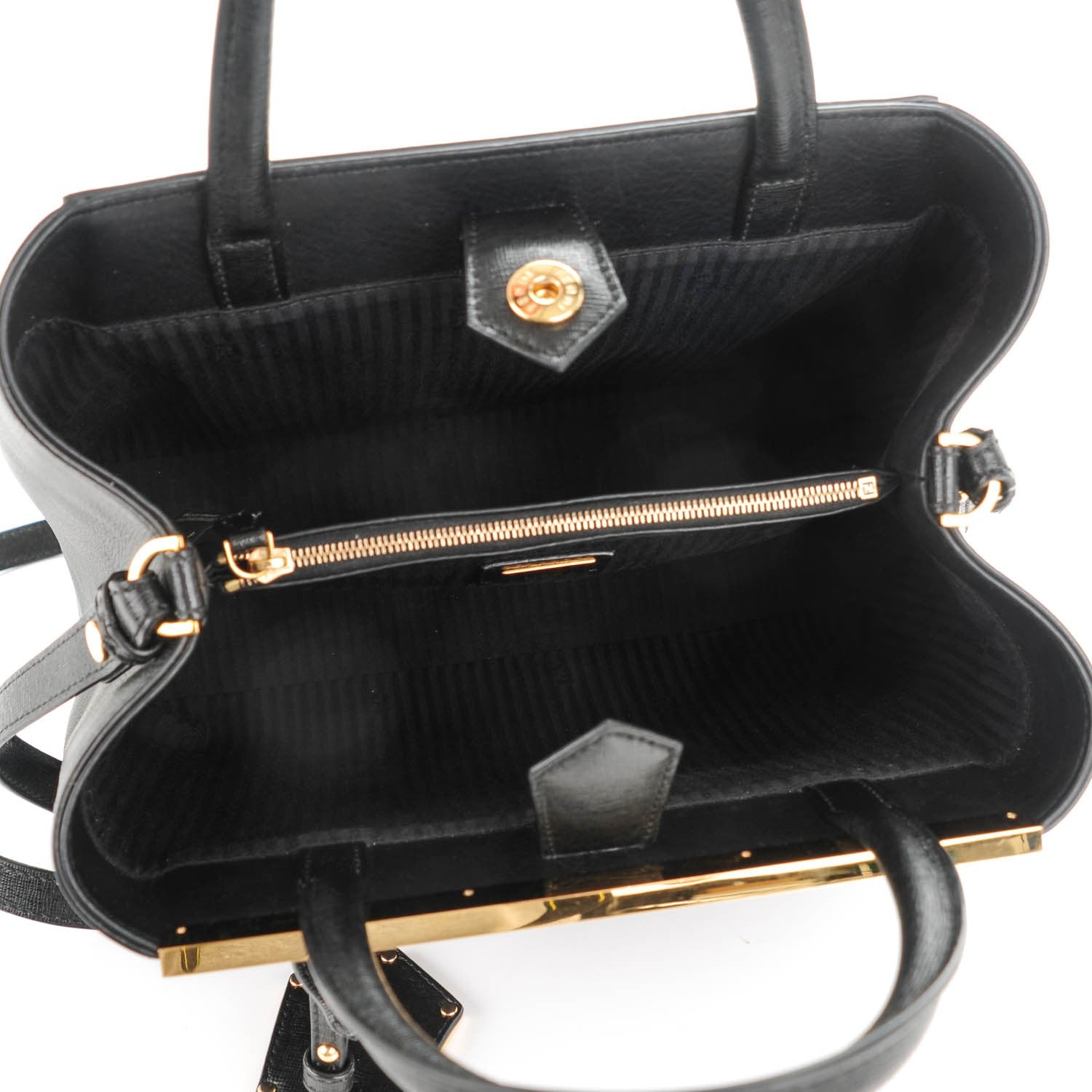 Fendi Vitello Elite Petite 2Jours Tote Black 5 of 8