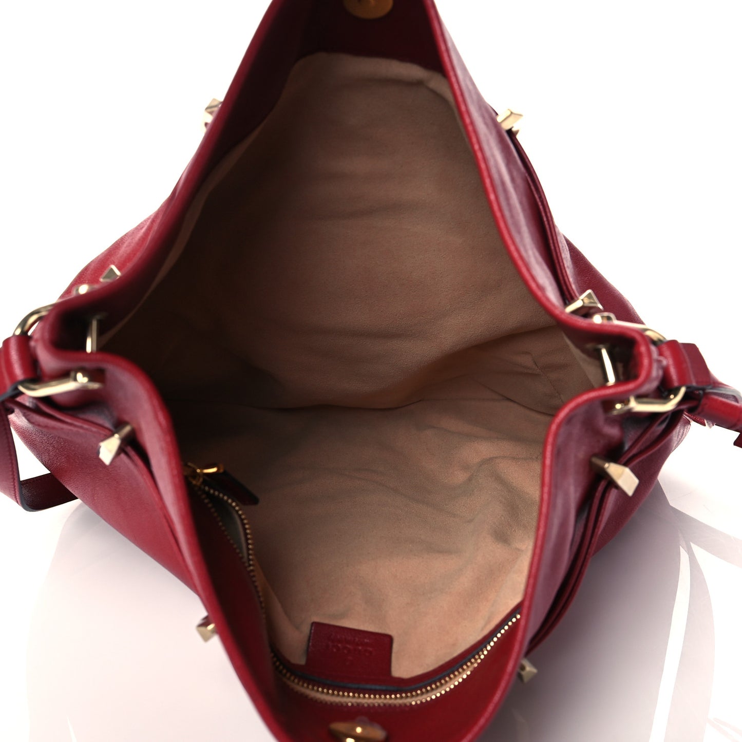 Sakai Be Green Calfskin Horsebit 1955 Cinch Top Messenger Bag New Cherry Red