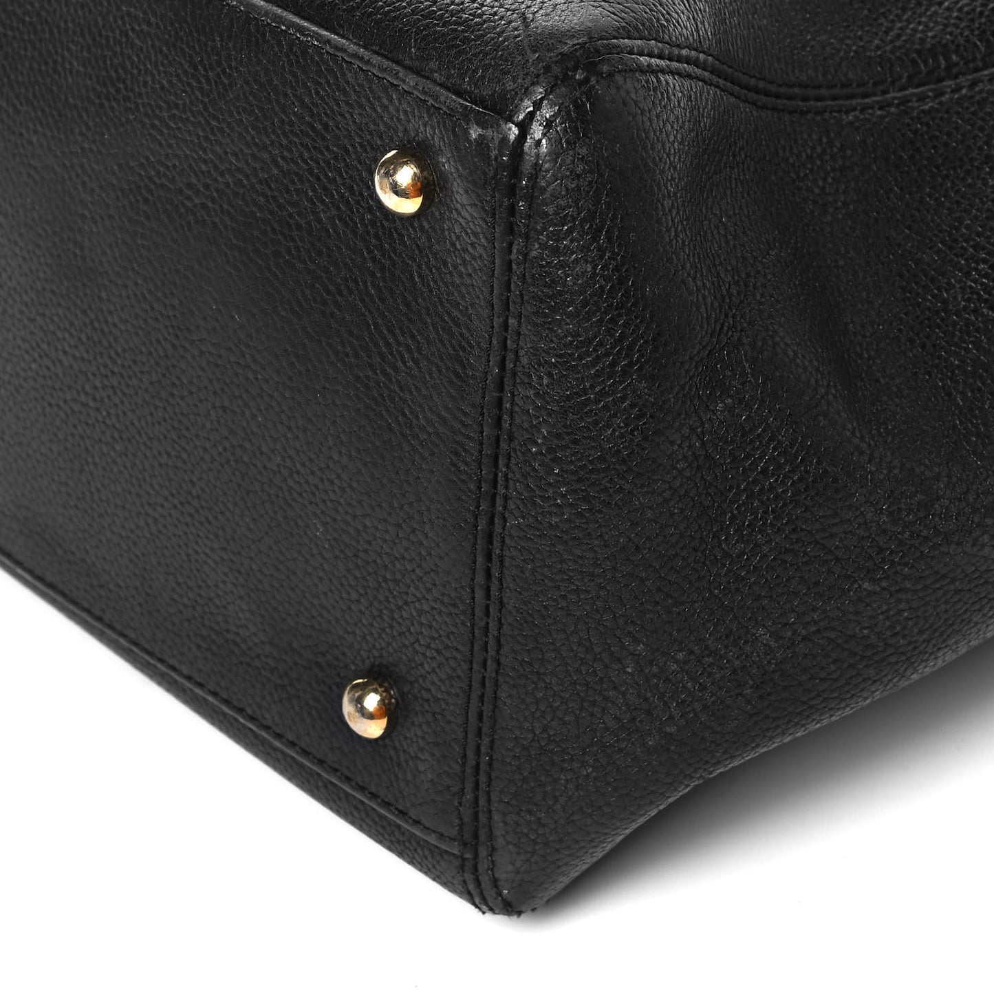 Calfskin Cerf Executive Shopper Tote Black