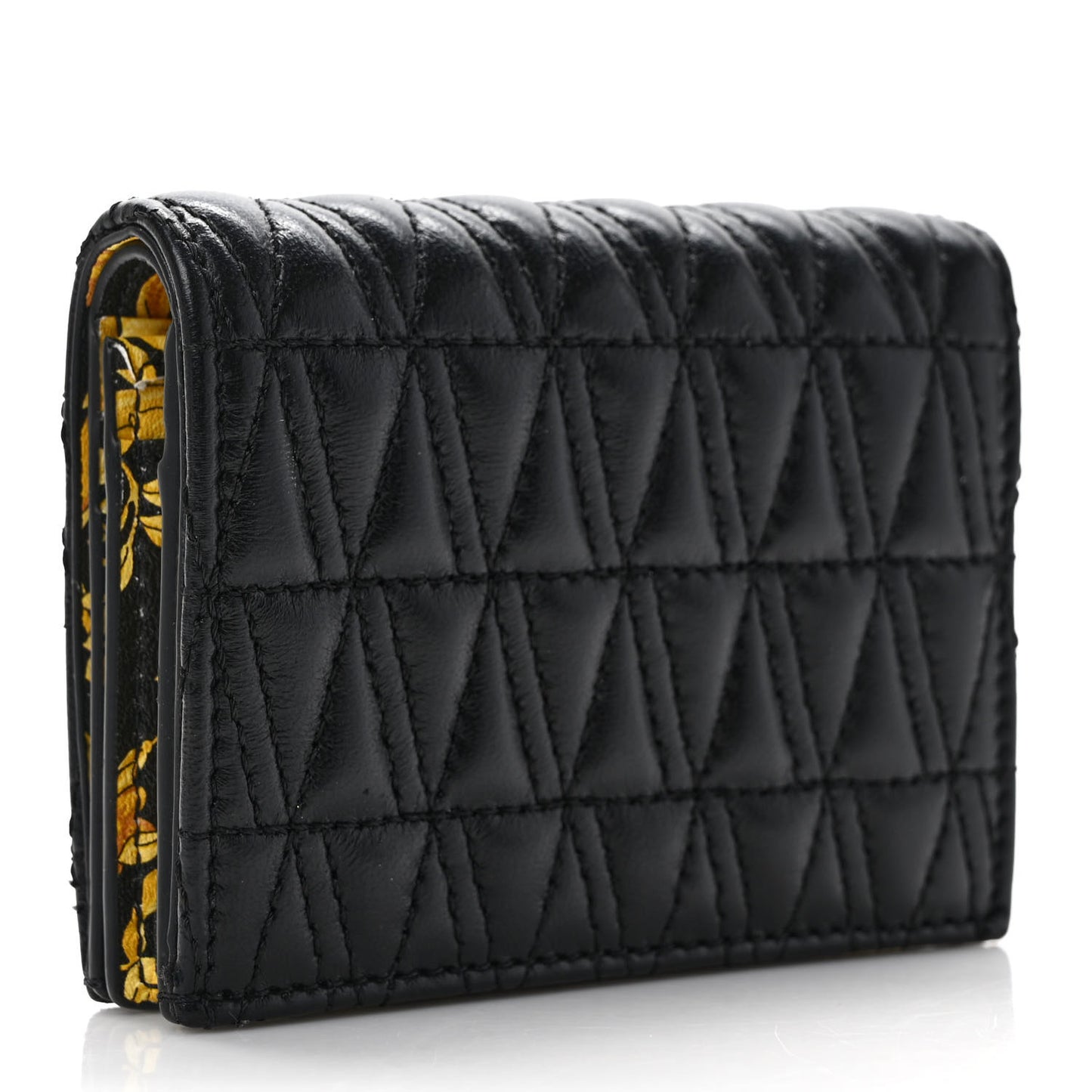 Nappa Quilted Virtus Bifold Wallet Black