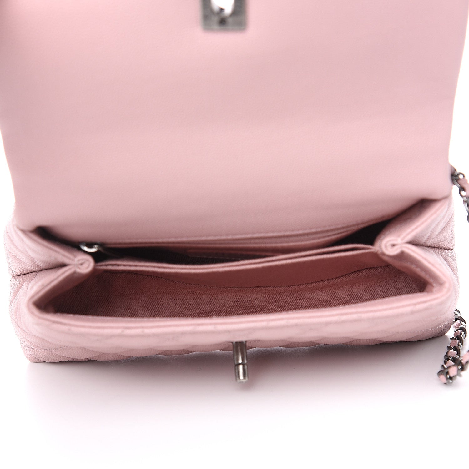 Chanel Caviar Quilted Mini Coco Handle Flap Pink 5 of 10