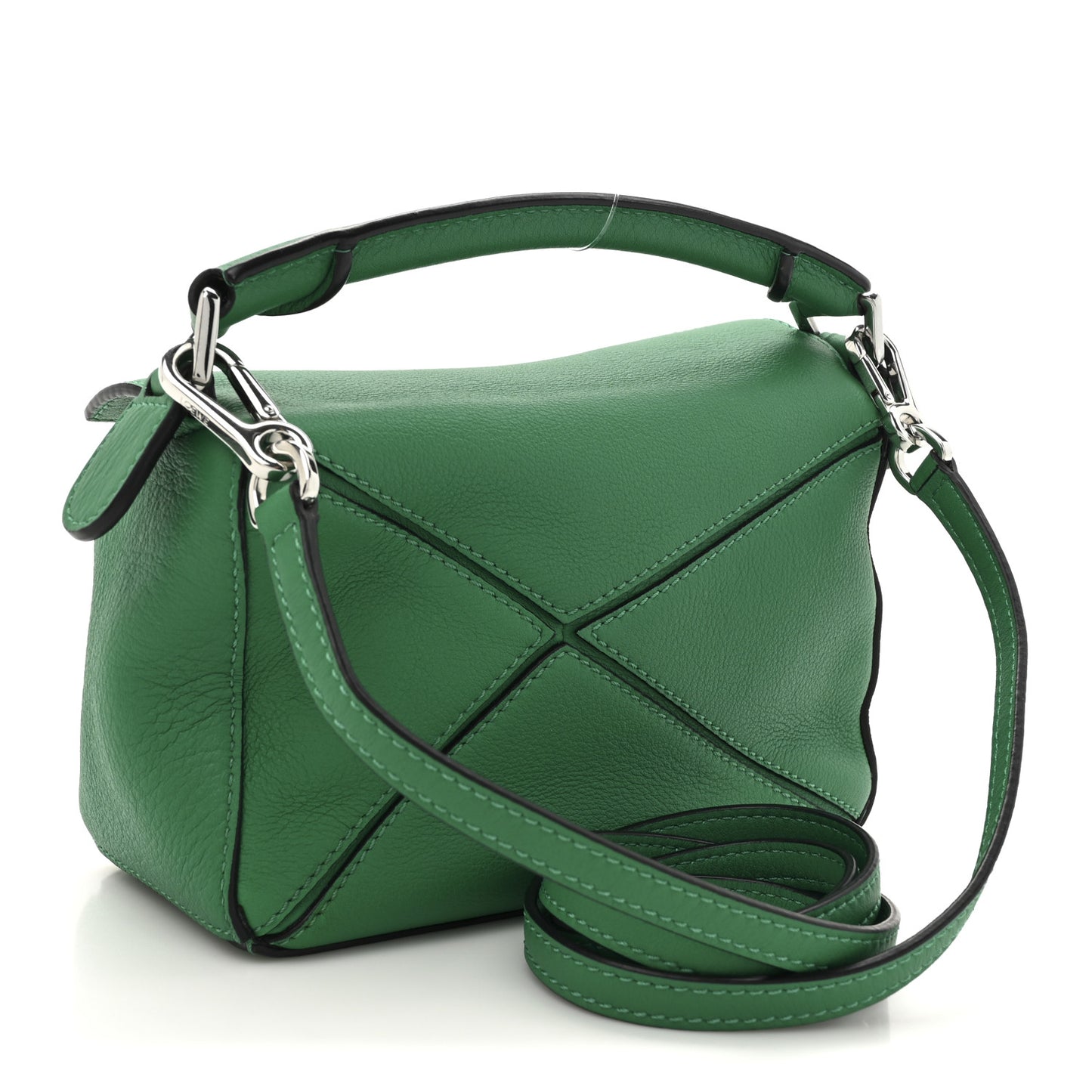 Calfskin Mini Puzzle Bag Jungle Green