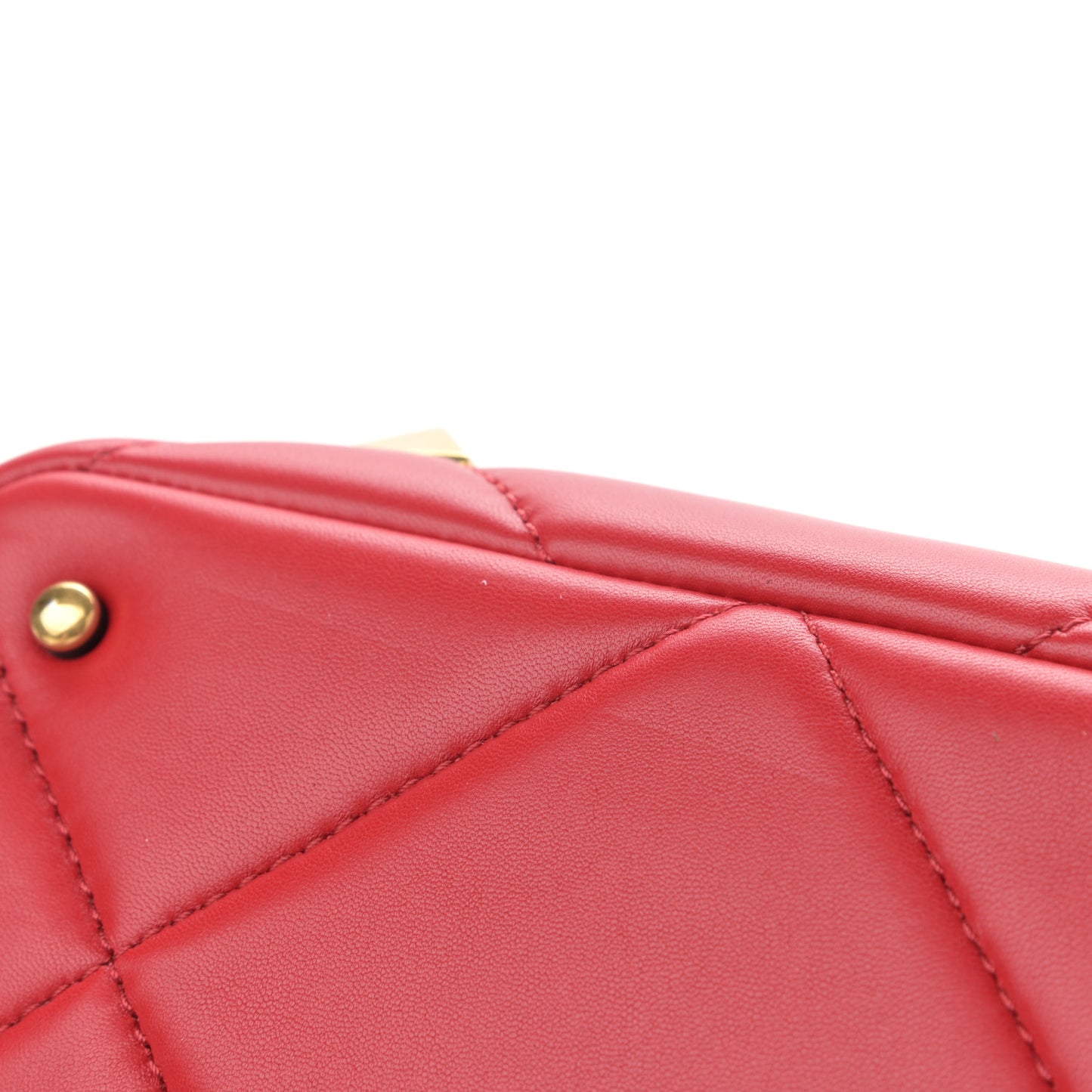 Nappa Small Roman Stud The Handle Bag Rouge Pur