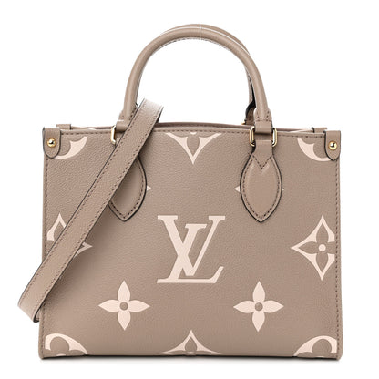 Louis Vuitton LOUIS VUITTON Empreinte Monogram Giant Onthego PM Tourterelle Crème 1 of 10
