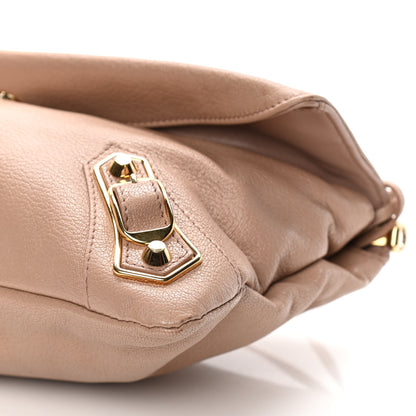 Balenciaga Agneau Giant 12 Gold Hardware Envelope Strap Clutch Rose Bonbon 9 of 17