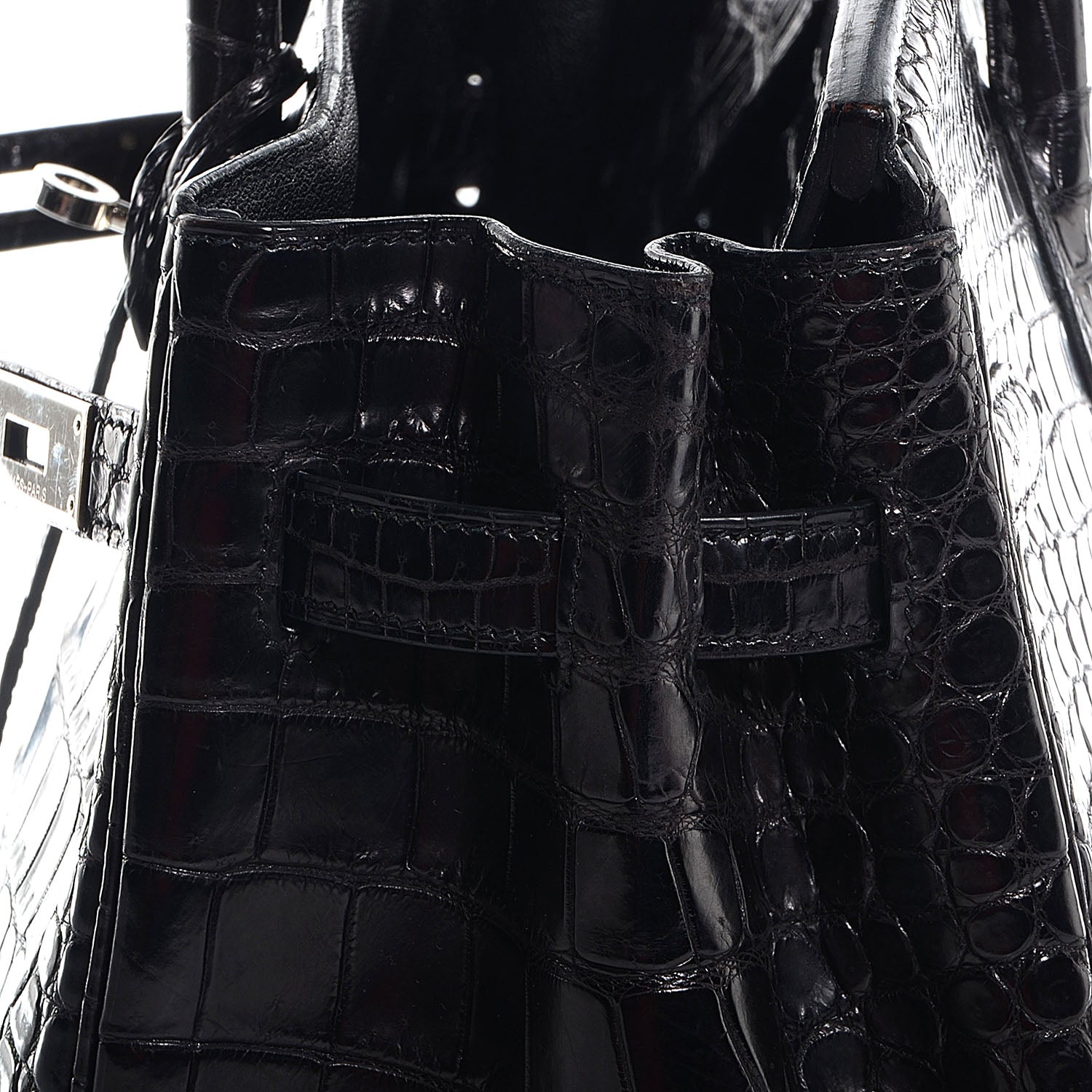 Hermes Matte Porosus Crocodile Birkin 35 Black 9 of 30