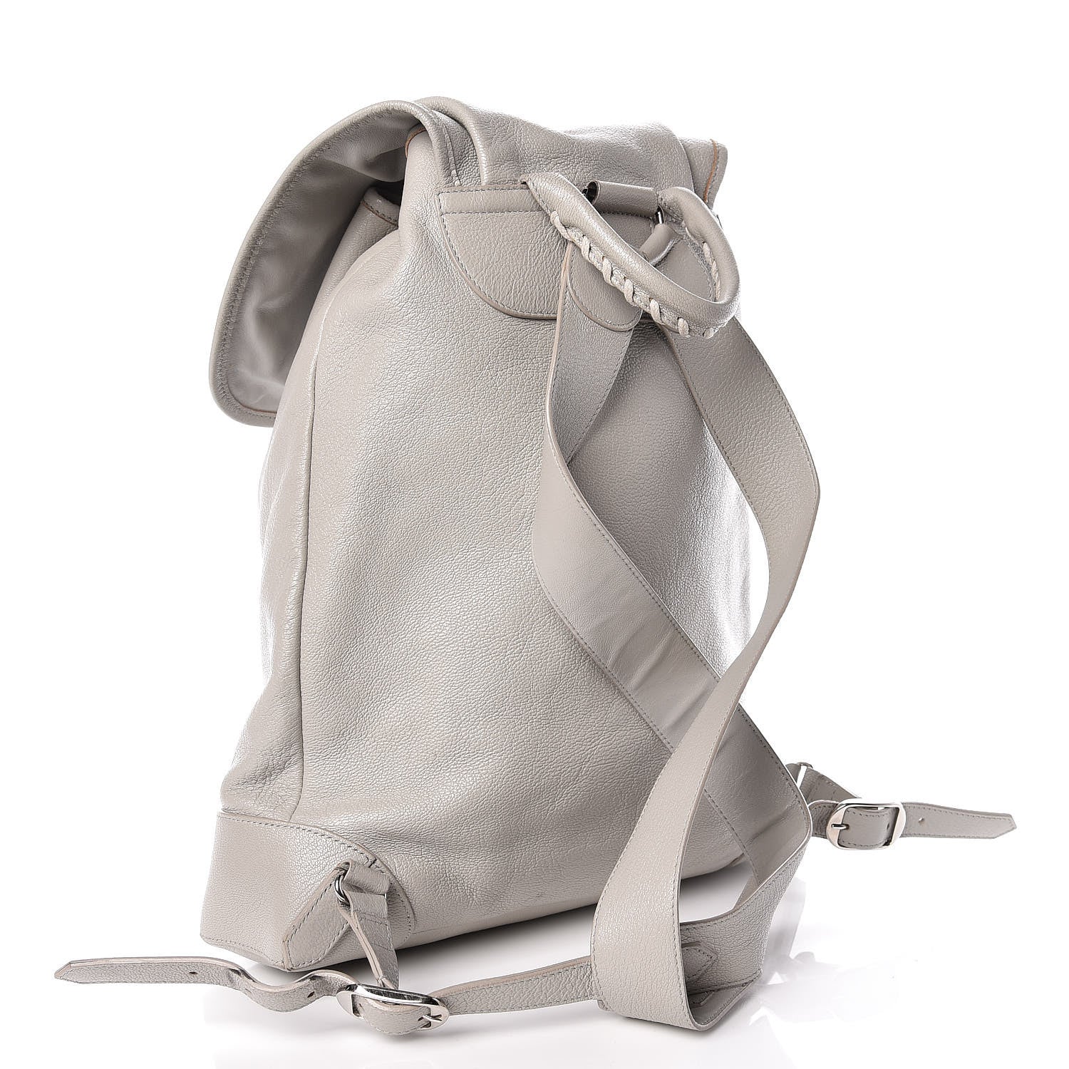 Balenciaga Chevre Silver Metallic Edge Hardware Backpack Gris Glace 3 of 10
