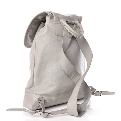 Balenciaga Chevre Silver Metallic Edge Hardware Backpack Gris Glace 3 of 10