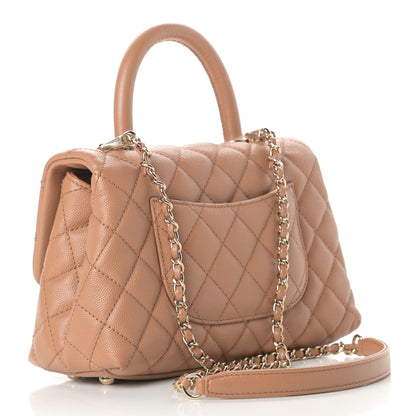 Chanel Caviar Quilted Mini Coco Handle Flap Brown 3 of 11