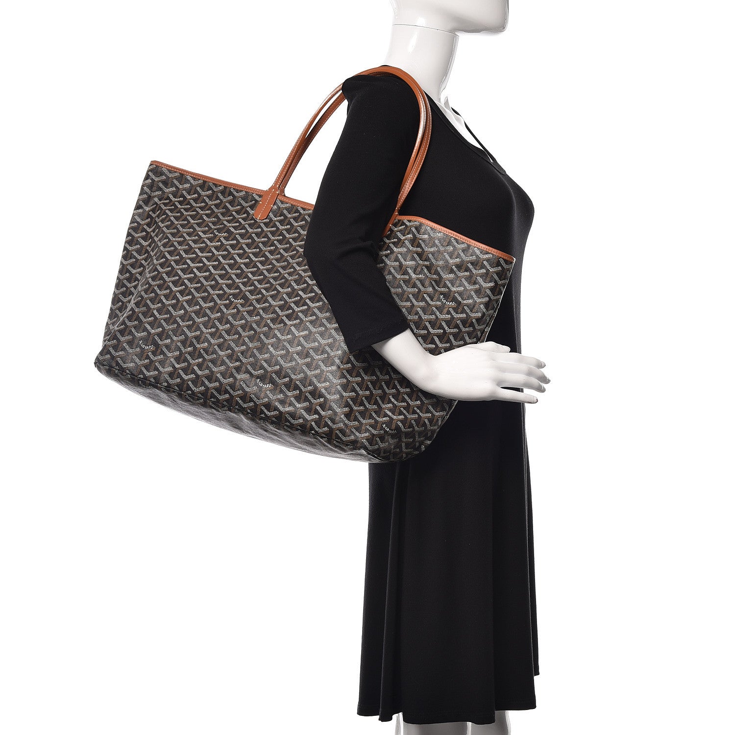 Goyard Goyardine Saint Louis GM Black Gold 2 of 15