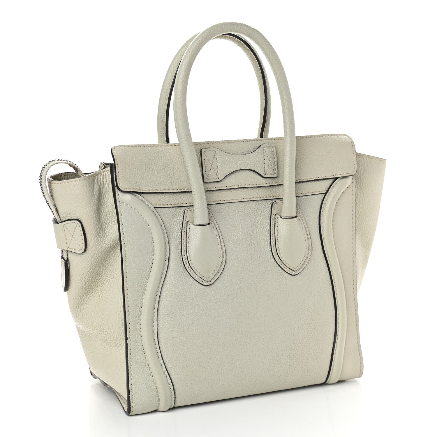 Celine Drummed Calfskin Micro Luggage Lune 3 of 9