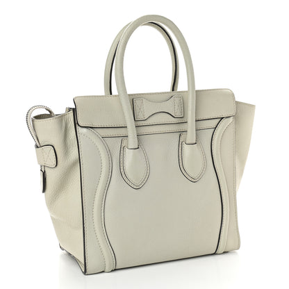 Celine Drummed Calfskin Micro Luggage Lune 3 of 9