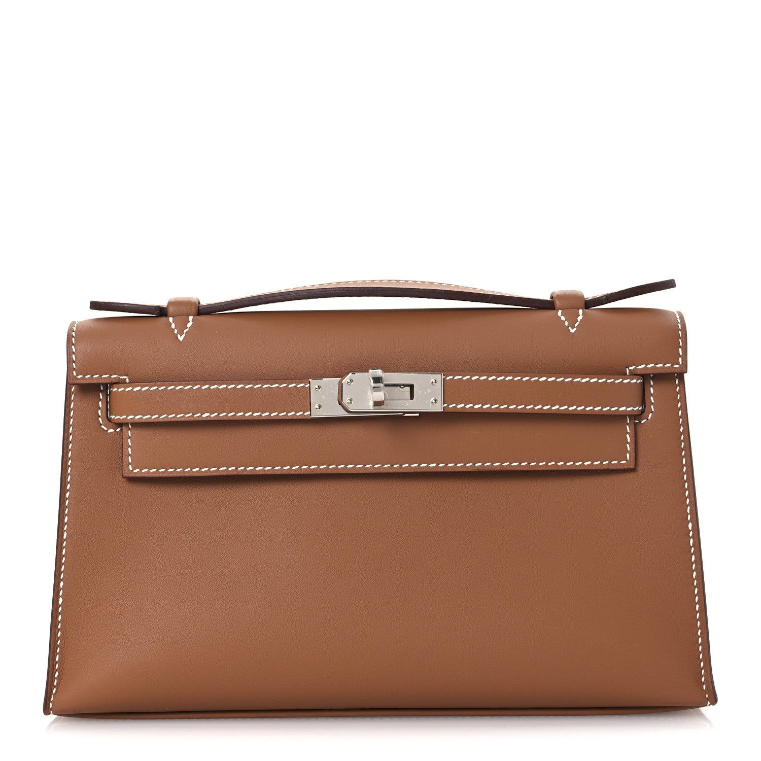 Hermes Swift Kelly Pochette Clutch Gold 1 of 12