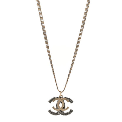 Chanel Double Chain CC Necklace Gold Silver 1 of 5