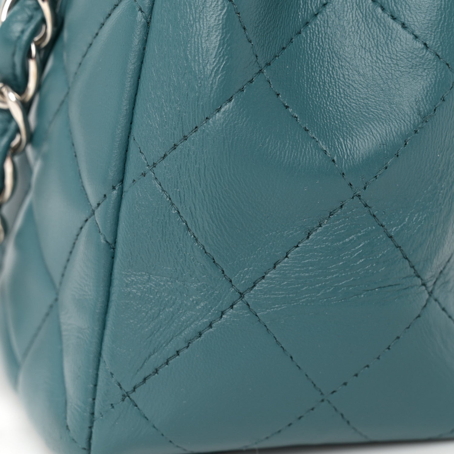 Chanel Lambskin Quilted Maxi Single Flap Turquoise 14 of 14
